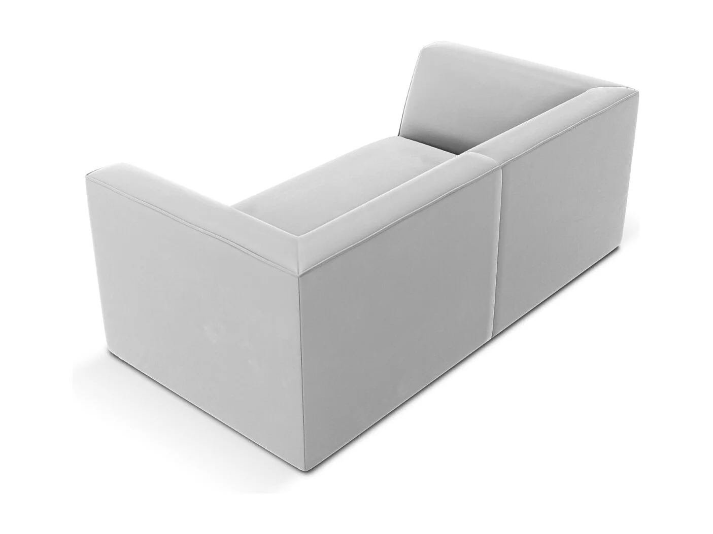 CXL by Christian Lacroix - 2-Sitzer Sofa "Charles" Sitzer aus Samt hellgrau - 174x92x69cm