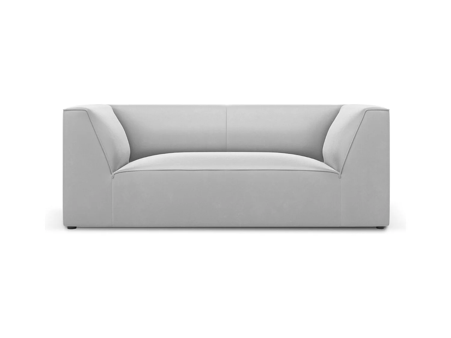 CXL by Christian Lacroix - Canapé "Charles" 2 places en velours gris clair - 174x92x69cm