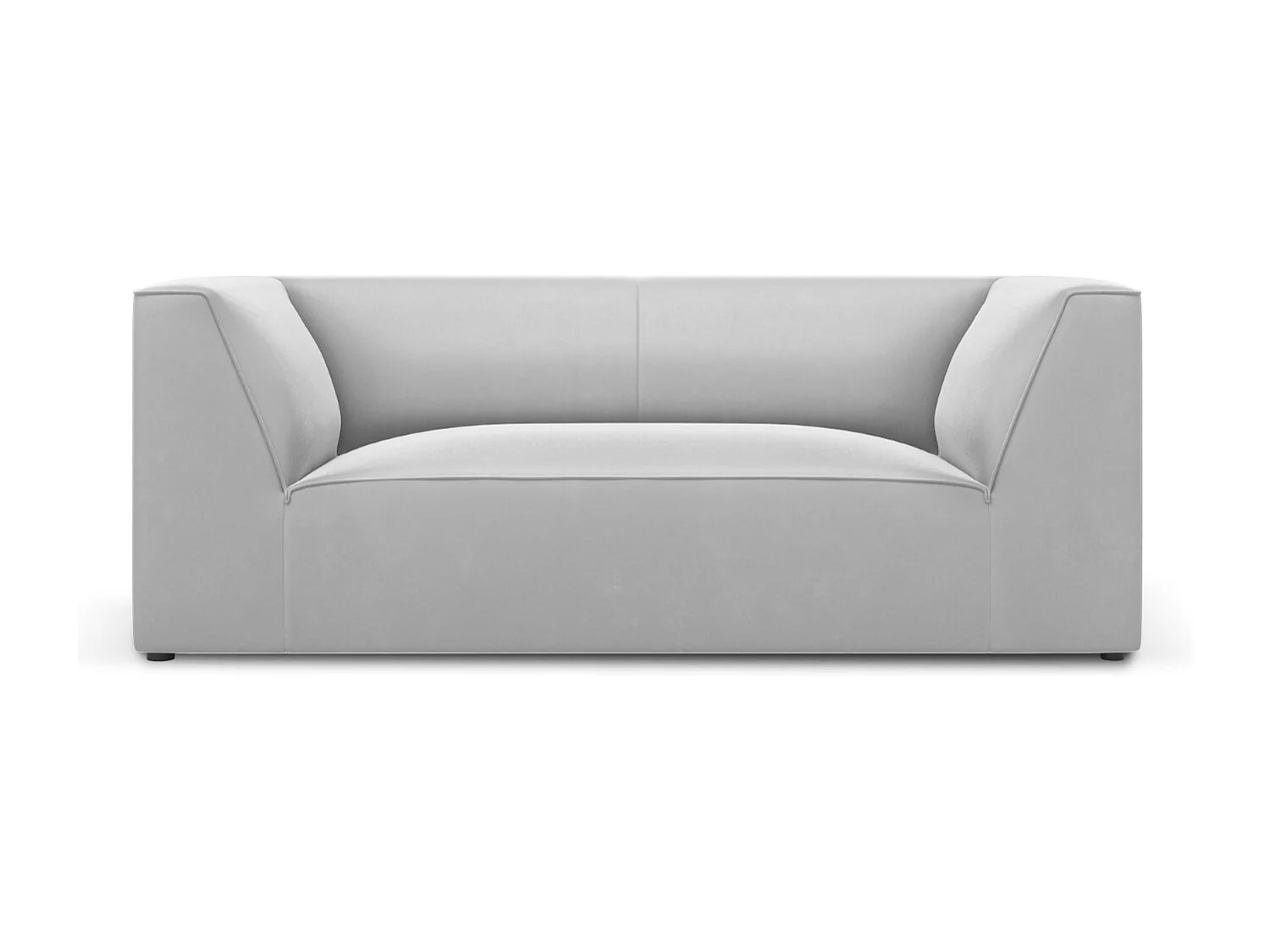 CXL by Christian Lacroix - Canapé "Charles" 2 places en velours gris clair - 174x92x69cm