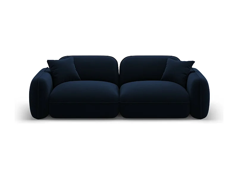 CXL by Christian Lacroix - Canapé modulable "Lucien" 3 places en velours bleu roi - 230x90x70cm