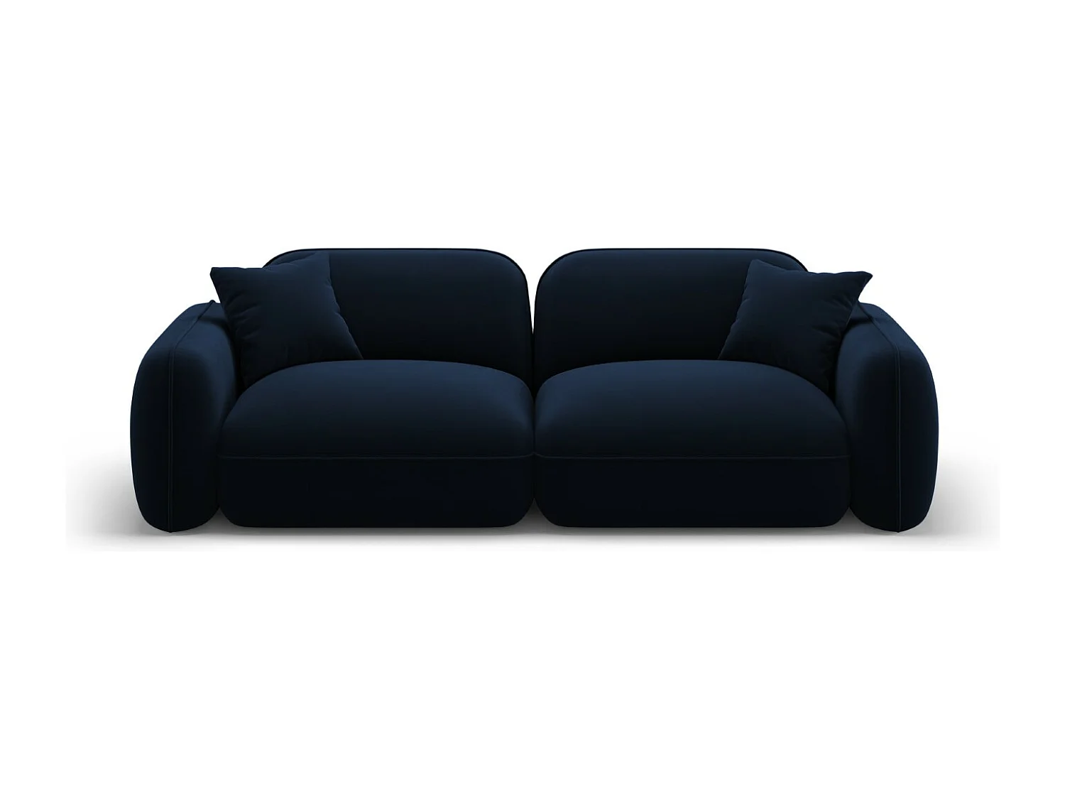 CXL by Christian Lacroix - Canapé modulable "Lucien" 3 places en velours bleu roi - 230x90x70cm