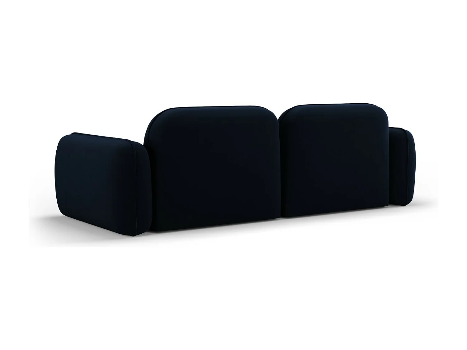 CXL by Christian Lacroix - Sofá modular "Lucien" 3 lugares em veludo azul real - 230x90x70cm