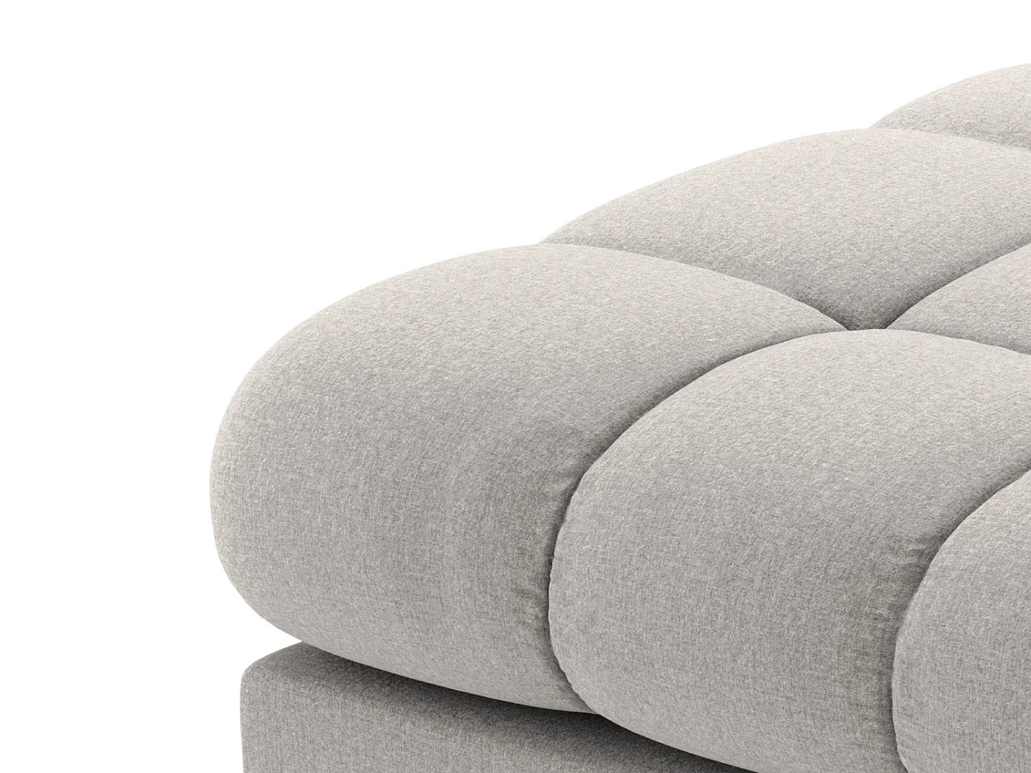 Cosmopolitan Design - 5-Sitzer Ecksofa links "Bali" aus strukturiertem Stoff hellgrau - 293x185x75cm