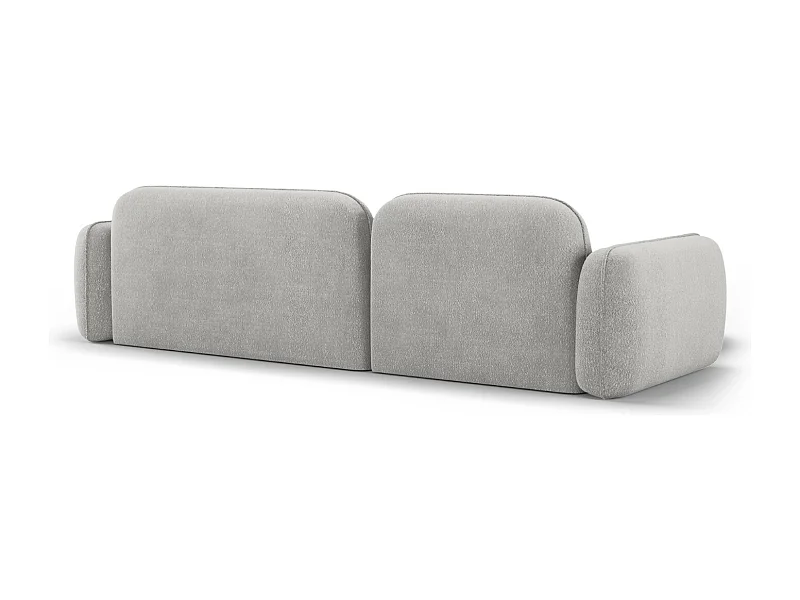 CXL by Christian Lacroix - Sofá modular de canto esquerdo "Lucien" 4 lugares em veludo cinza claro - 275x165x70cm