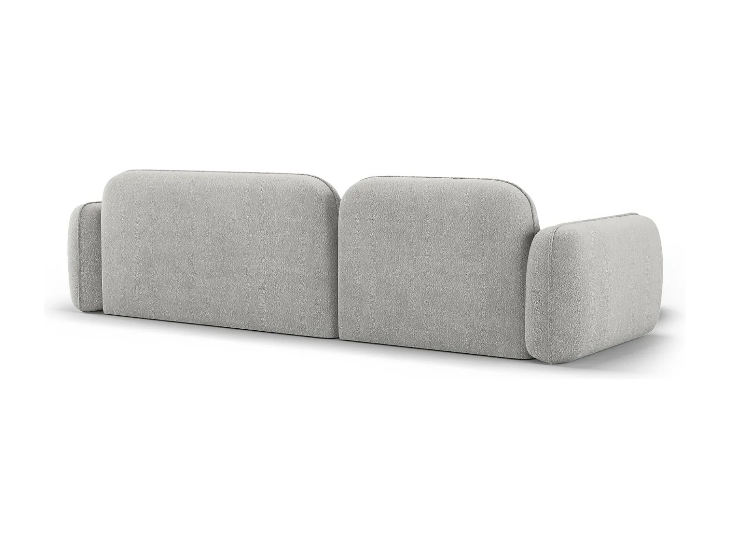 CXL by Christian Lacroix - Sofá modular de canto esquerdo "Lucien" 4 lugares em veludo cinza claro - 275x165x70cm