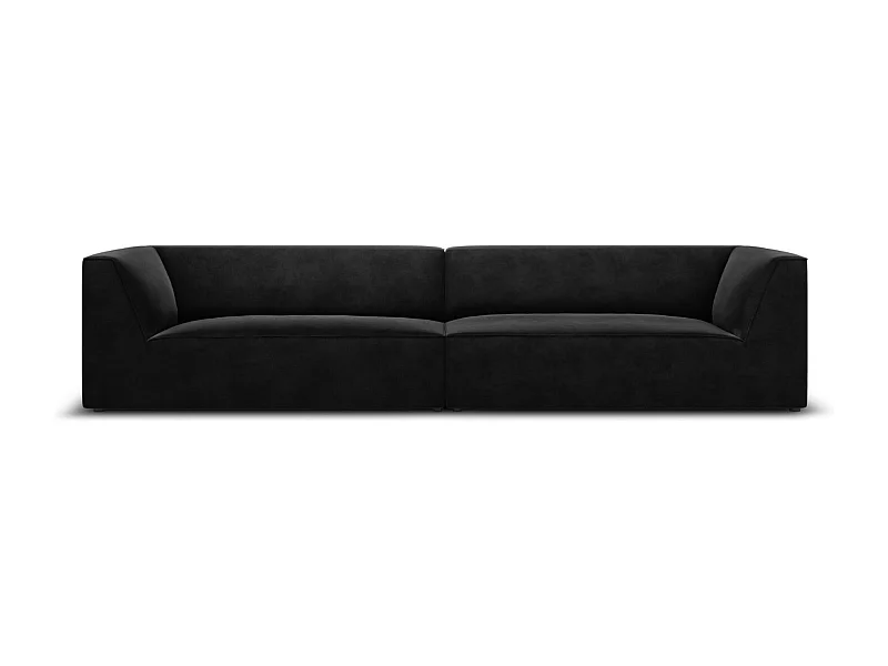 CXL by Christian Lacroix - Divano "Charles" 4 posti in velluto nero - 302x93x69cm