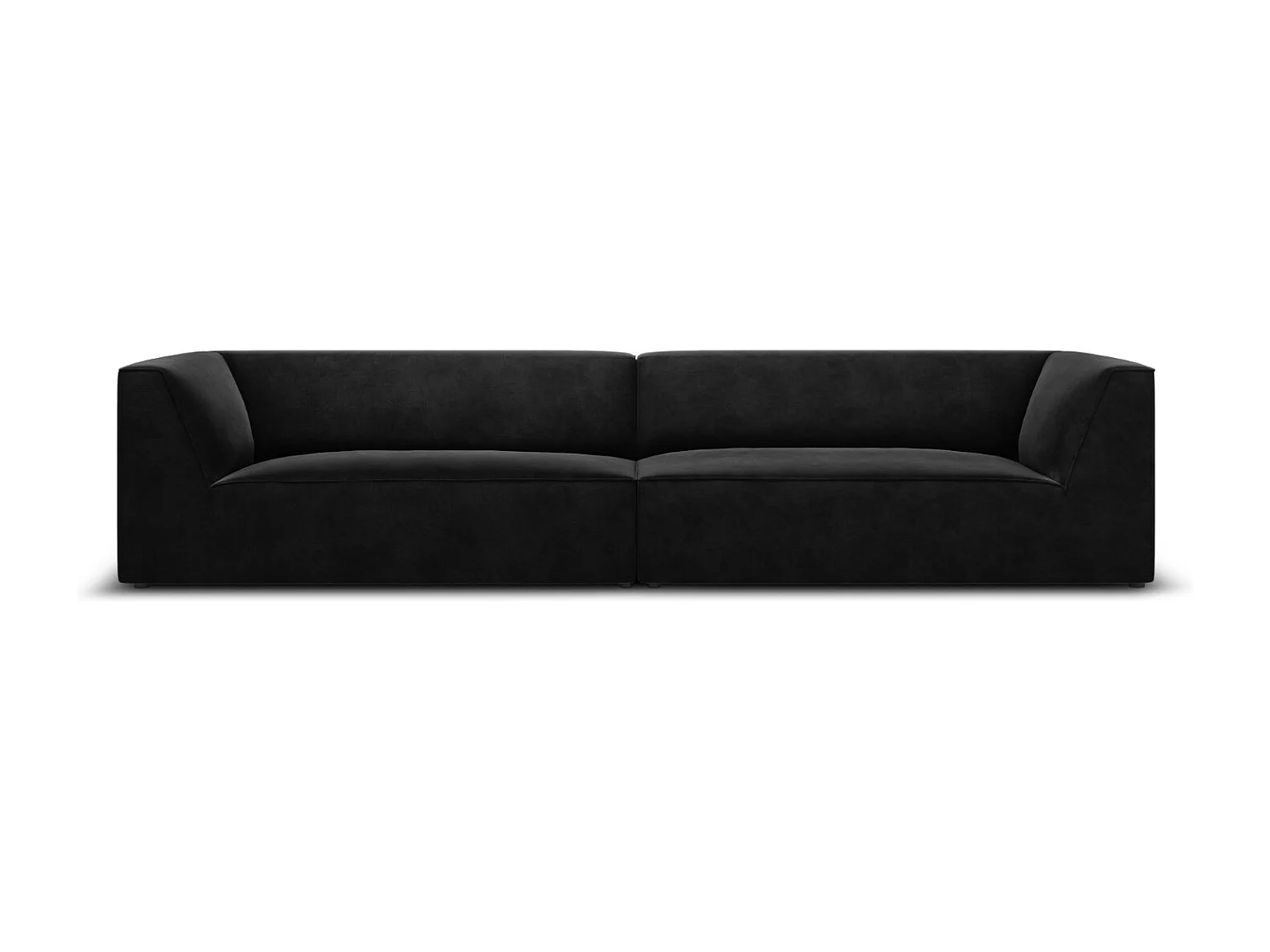 CXL by Christian Lacroix - Bank "Charles" 4 zitplaatsen, Flueel, Zwart - 302x93x69cm