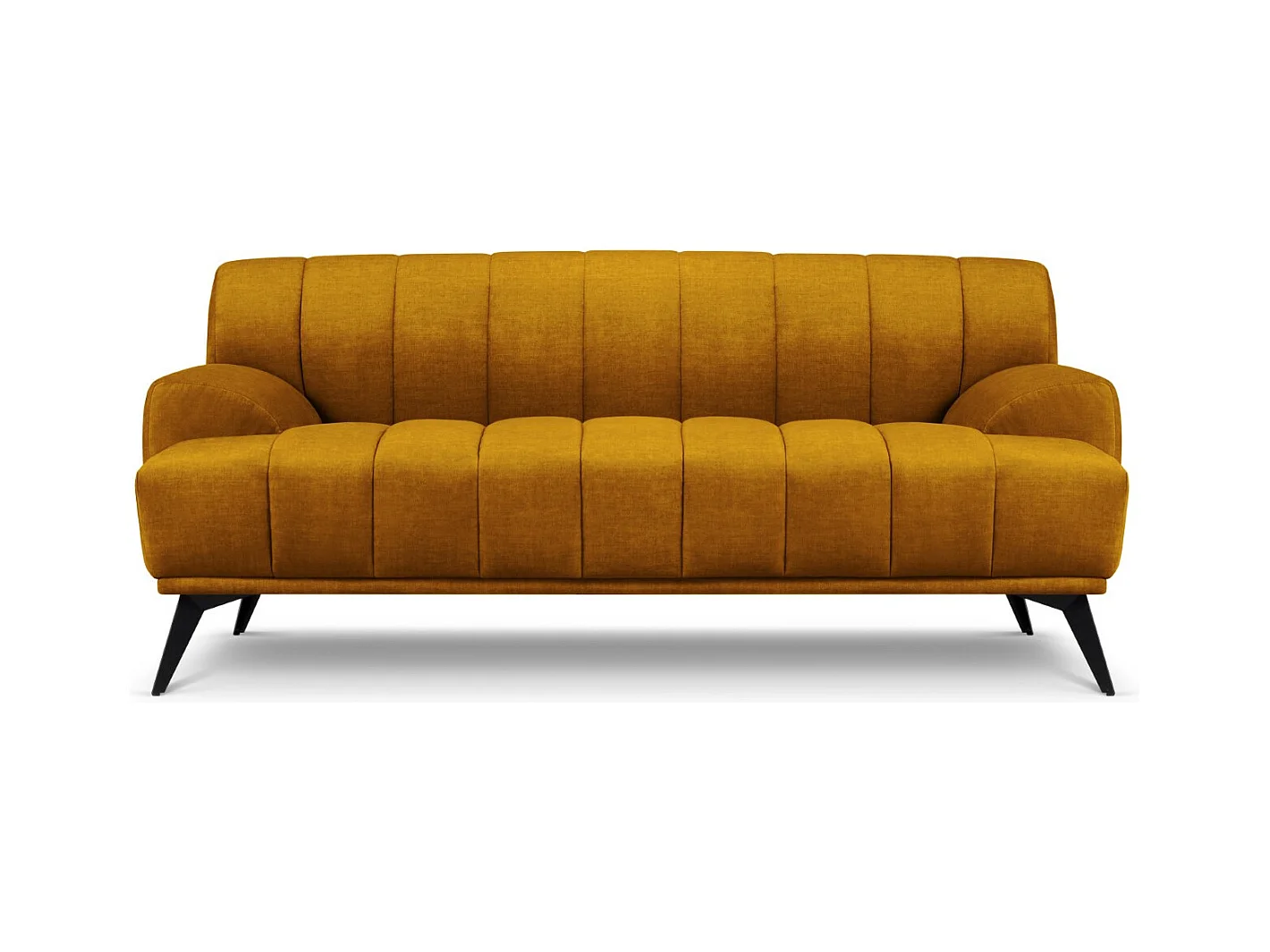 CXL by Christian Lacroix - Canapé "Rita" 2 places en velours moutarde - 166x94x77cm