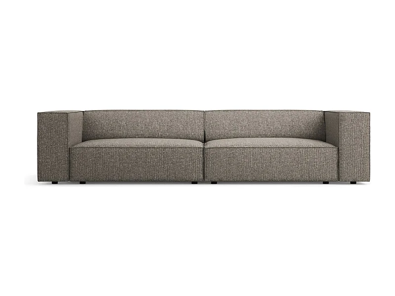 Cosmopolitan Design - Canapé "Arendal" 4 places en chenille gris - 244x102x70cm