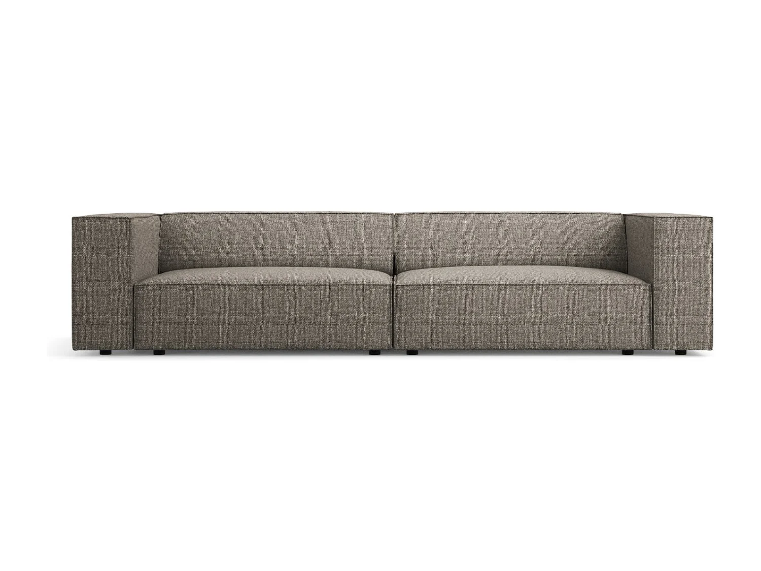 Cosmopolitan Design - Bank "Arendal" 4 zitplaatsen, Chenille, Grijs - 244x102x70cm