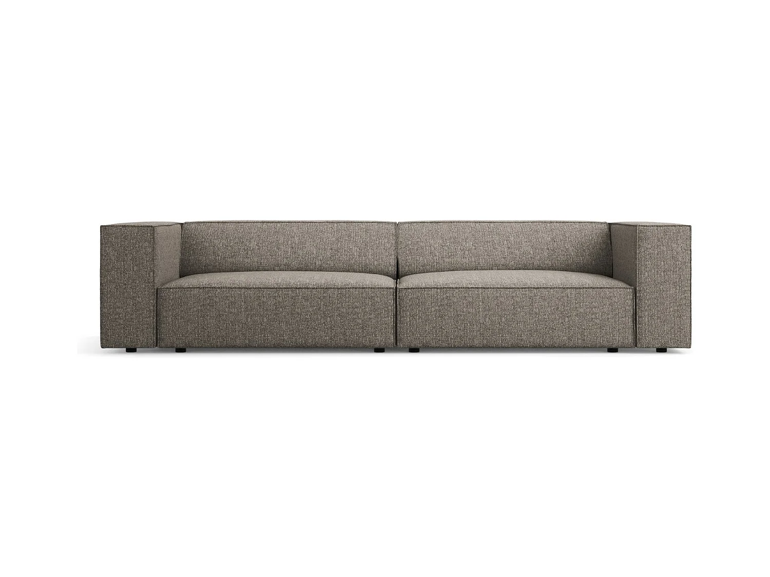 Cosmopolitan Design - Canapé "Arendal" 4 places en chenille gris - 244x102x70cm