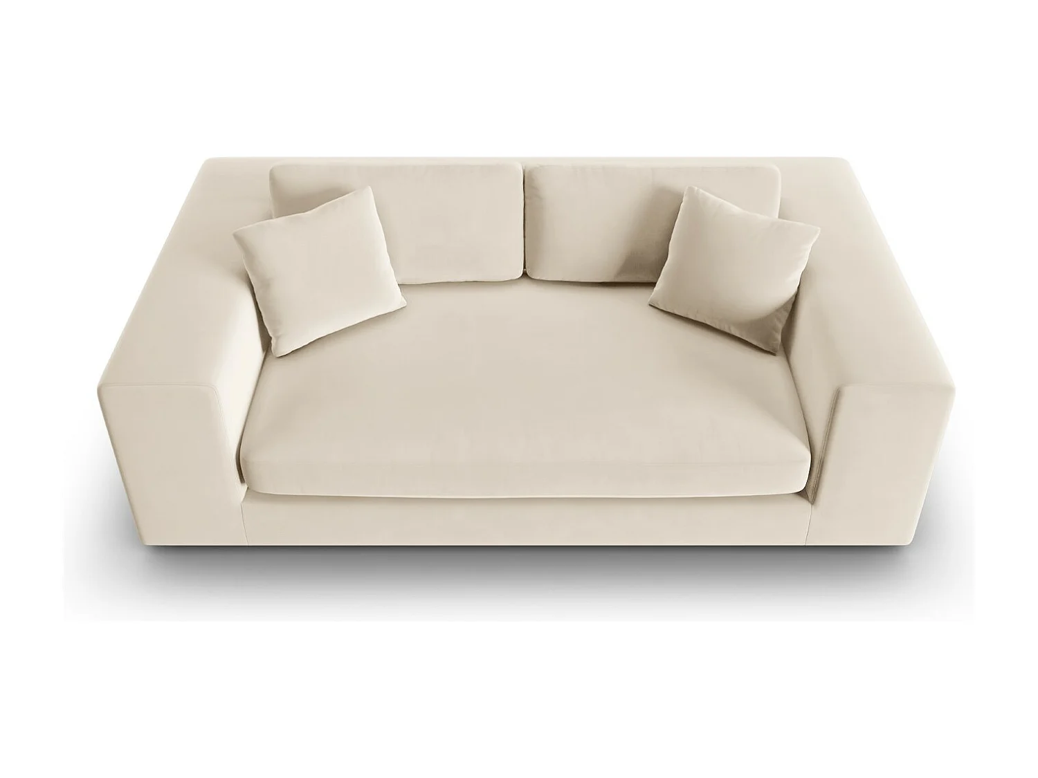 CXL by Christian Lacroix - Canapé "Tendance" 3 places en velours beige - 220x122x72cm