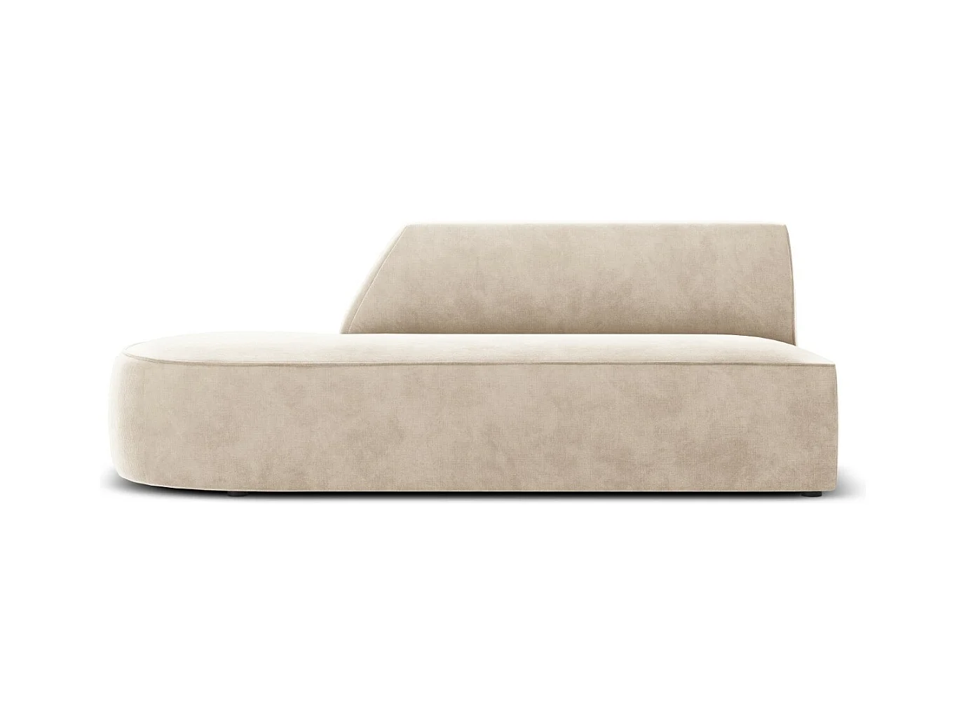 CXL by Christian Lacroix - Linker modulaire bank "Charles" 2 zitplaatsen, Flueel, Lichtbeige - 181x93x69cm