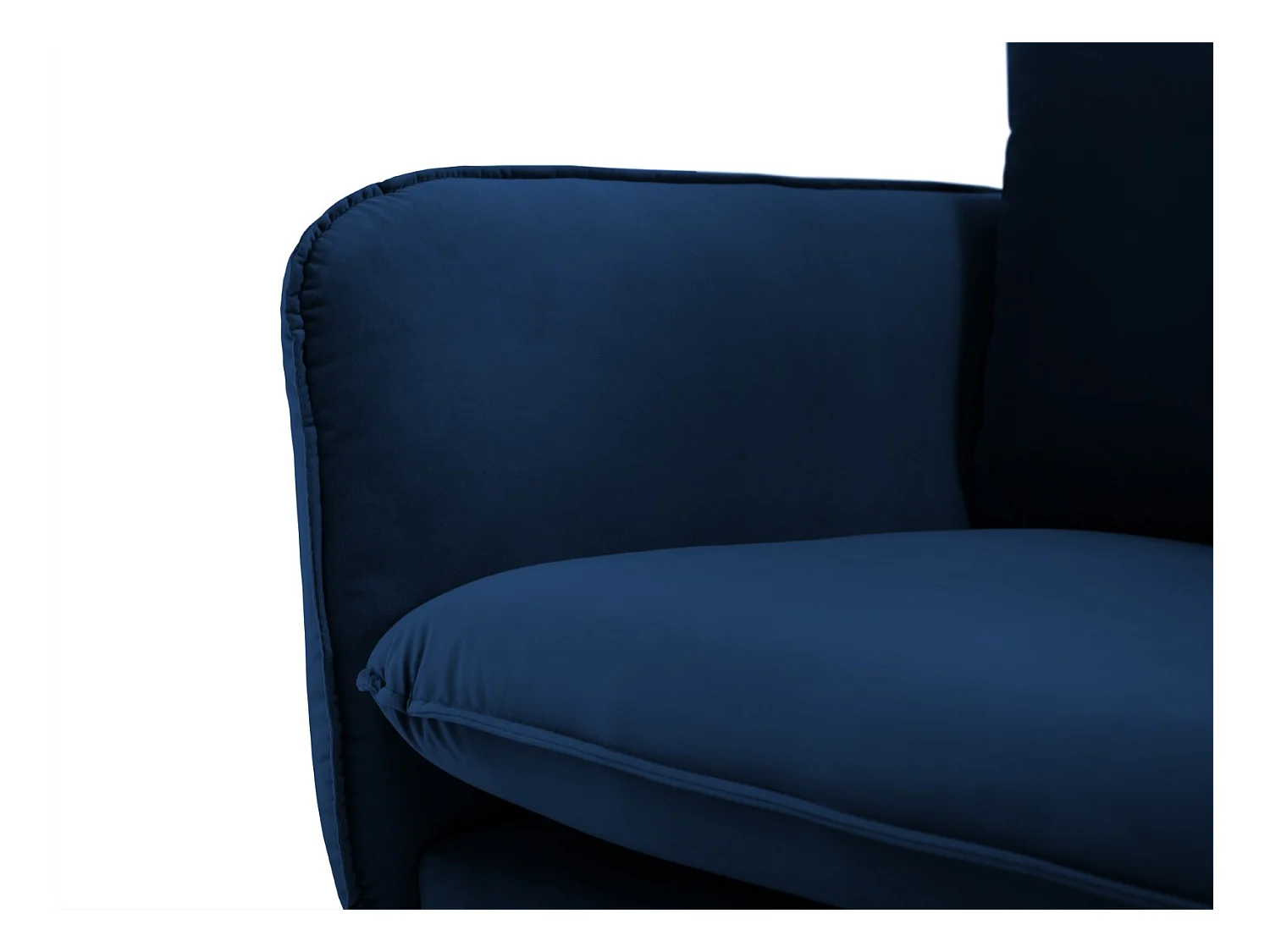 Cosmopolitan Design - Canapé "Vienna" 2 places en velours bleu roi - 160x92x95cm