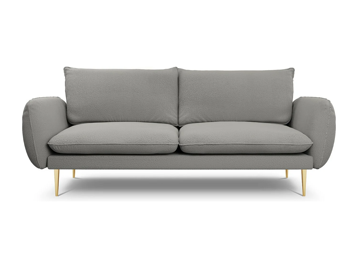 Cosmopolitan Design - Sofa, "Vienna" 3 miejsca boucle, szary - 200x92x95cm