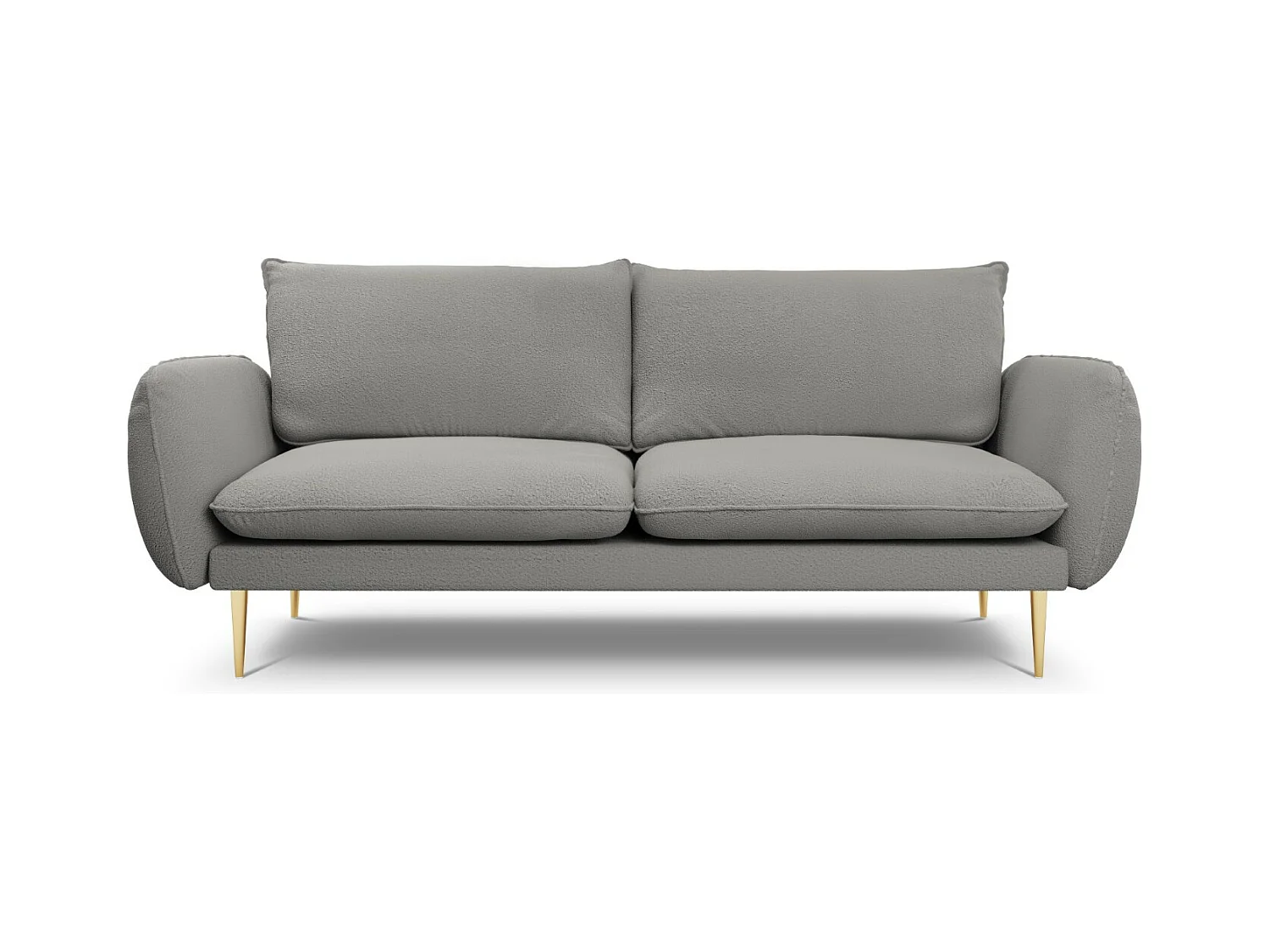 Cosmopolitan Design - Bank "Vienna" 3 zitplaatsen, Boucle, Grijs - 200x92x95cm