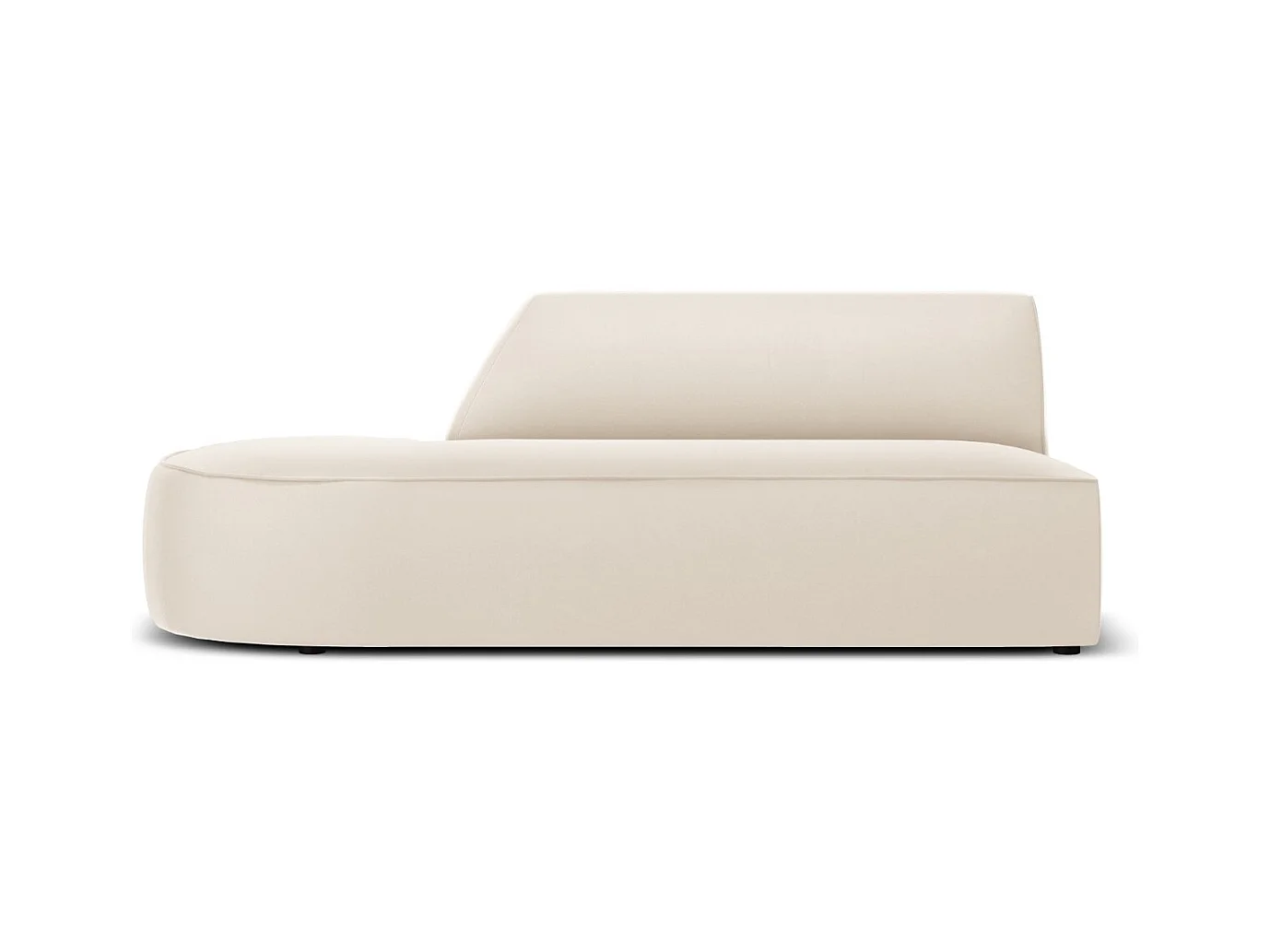 CXL by Christian Lacroix - Canapé modulable gauche "Charles" 2 places en velours beige - 181x93x69cm