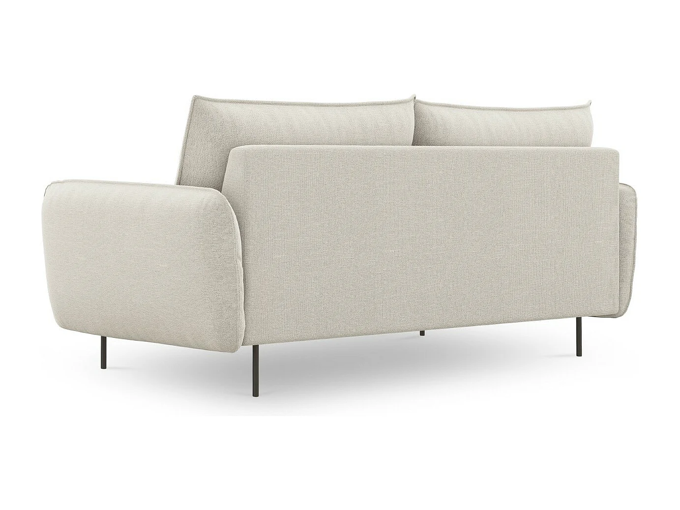 Cosmopolitan Design - Sofá "Vienna" 3 plazas de tejido estructural beige claro - 200x92x95cm