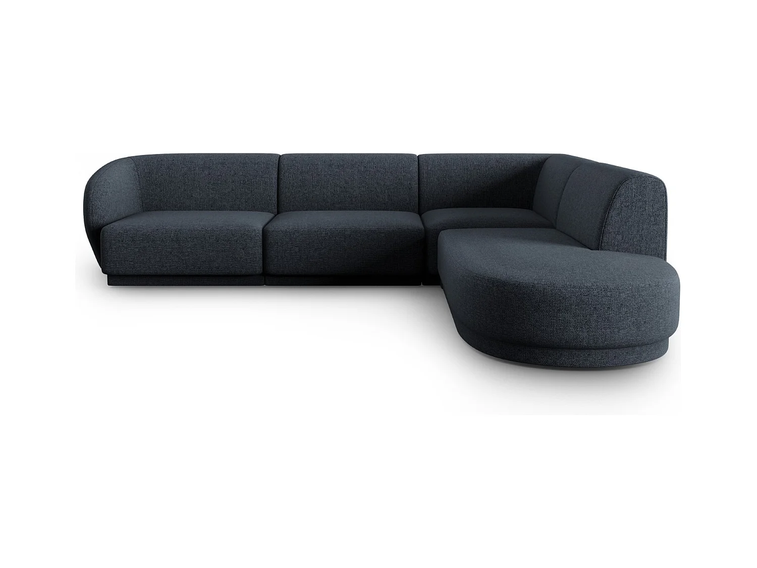 CXL by Christian Lacroix - Rechter hoekbank "Lionel" 5 zitplaatsen, Chenille, Blauw gemêleerd - 265x232x74cm