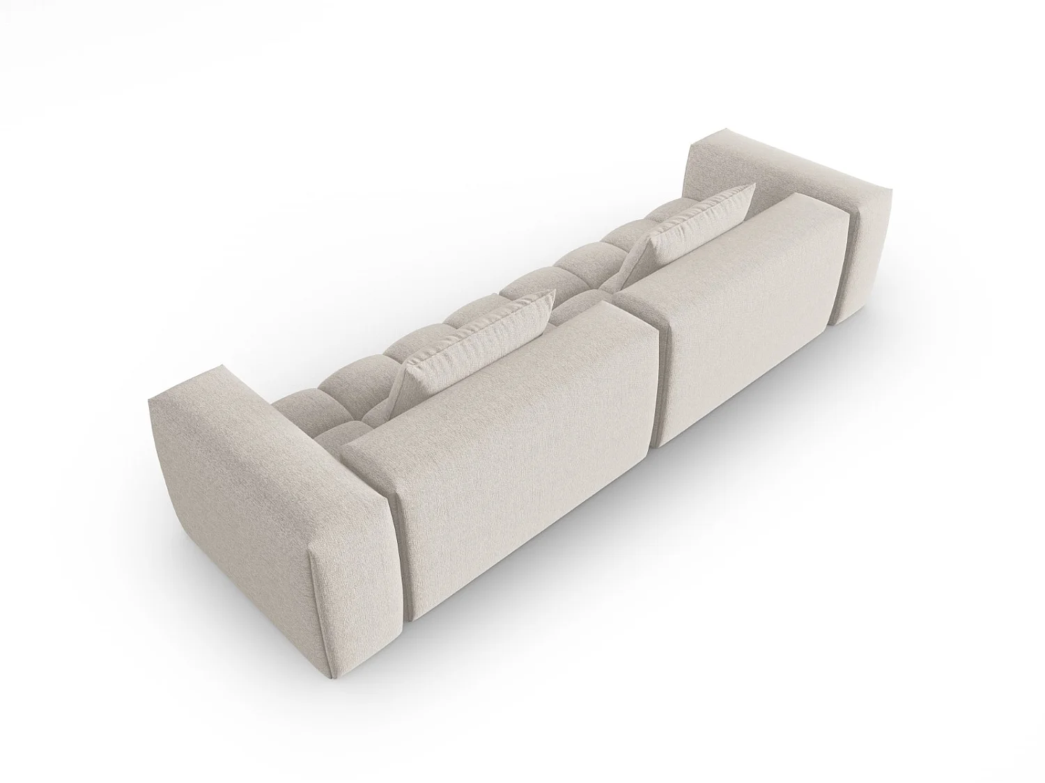 CXL by Christian Lacroix - Modulaire bank "Lorella" 5 zitplaatsen, Structurele stof, Beige - 290x85x70cm