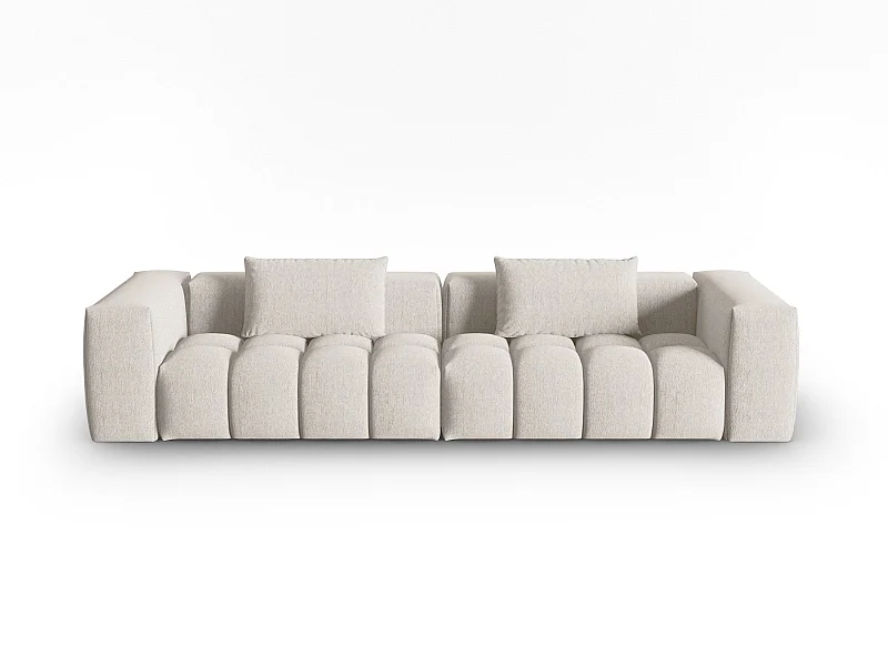 CXL by Christian Lacroix - Sofá modular "Lorella" 5 plazas de tejido estructural beige - 290x85x70cm