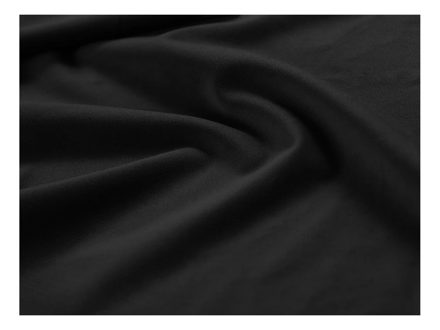 CXL by Christian Lacroix - Canapé d'angle droit "Luc" 4 places en velours noir - 284x166x70cm