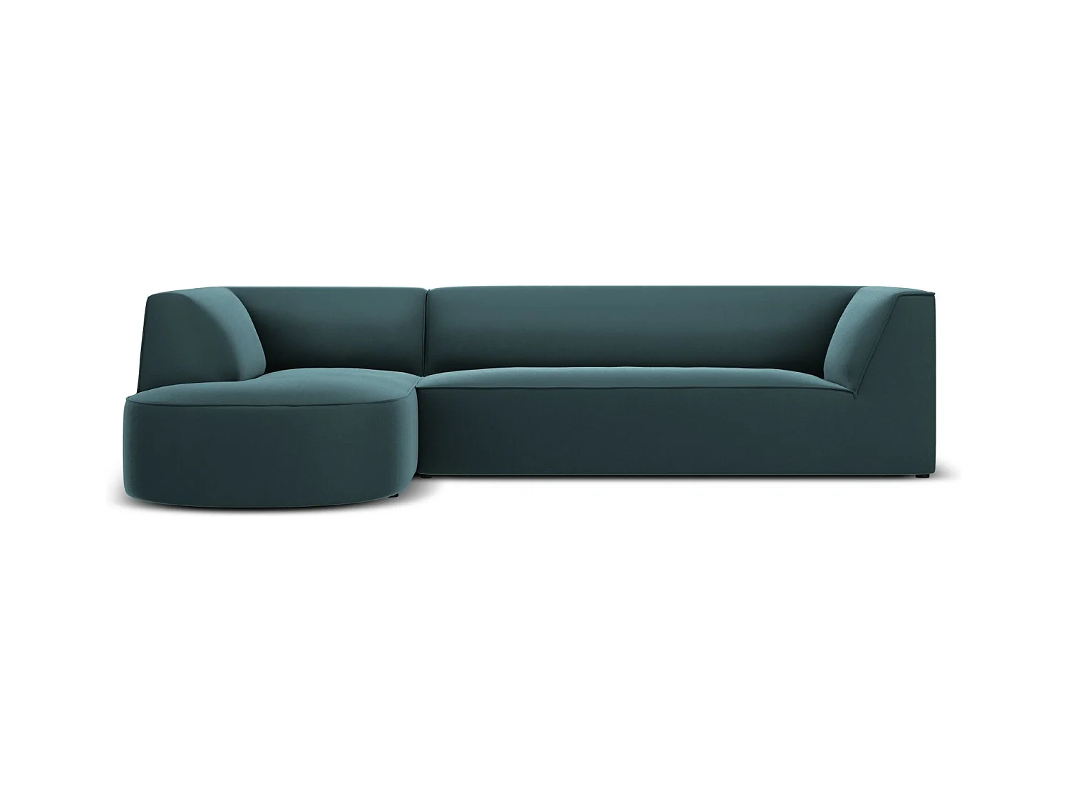 CXL by Christian Lacroix - Linker hoekbank "Charles" 4 zitplaatsen, Flueel, Blauw - 273x180x69cm