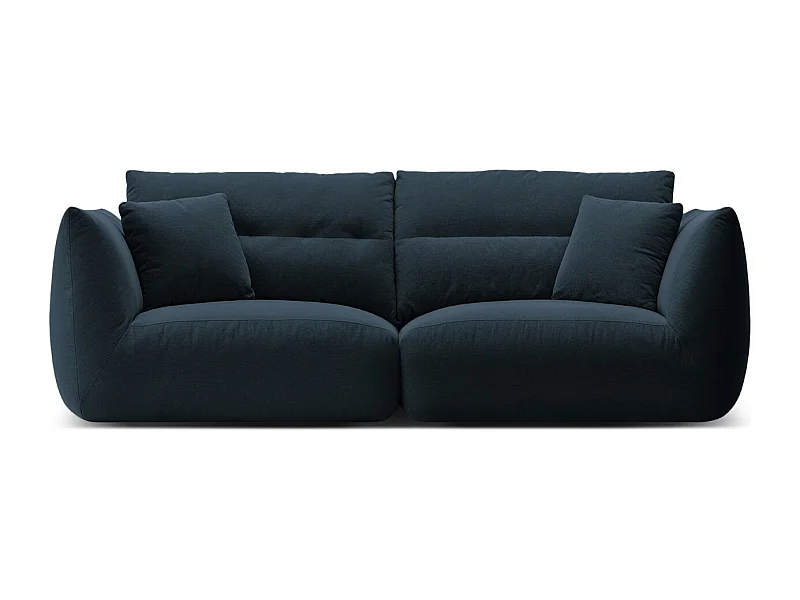 CXL by Christian Lacroix - Sofá modular "Maurie" 3 plazas de tejido chenilla azul marino - 224x107x90cm