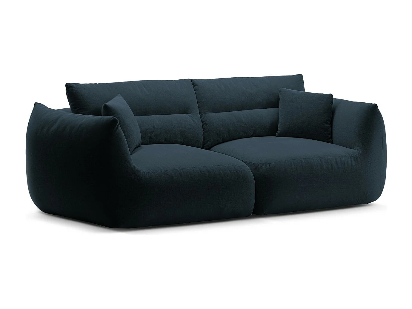 CXL by Christian Lacroix - Divano modulare "Maurie" 3 posti in ciniglia blu scuro - 224x107x90cm