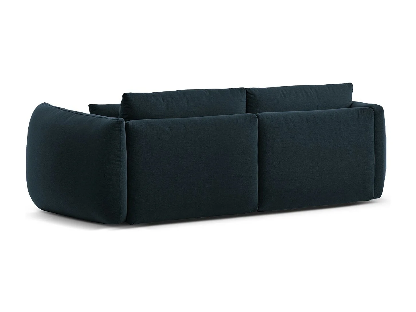 CXL by Christian Lacroix - Sofá modular "Maurie" 3 lugares em tecido chenille azul marinho - 224x107x90cm