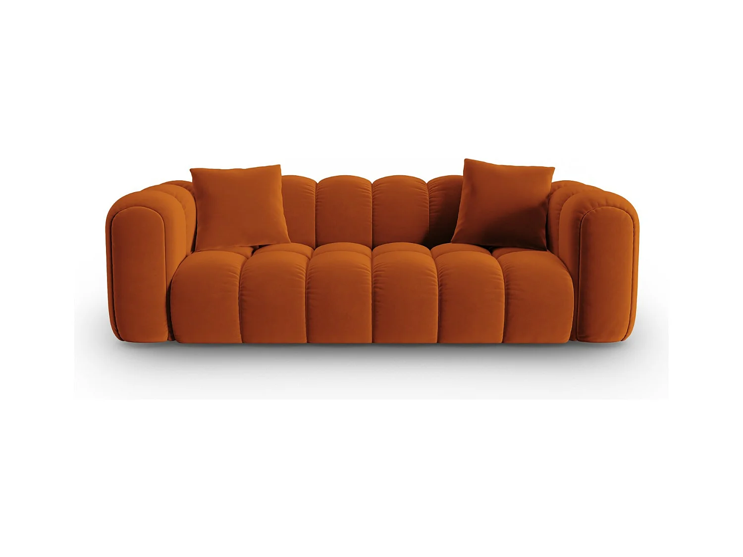 CXL by Christian Lacroix - Bank "Clotilde" 3 zitplaatsen, Flueel, Terracotta - 242x94x70cm