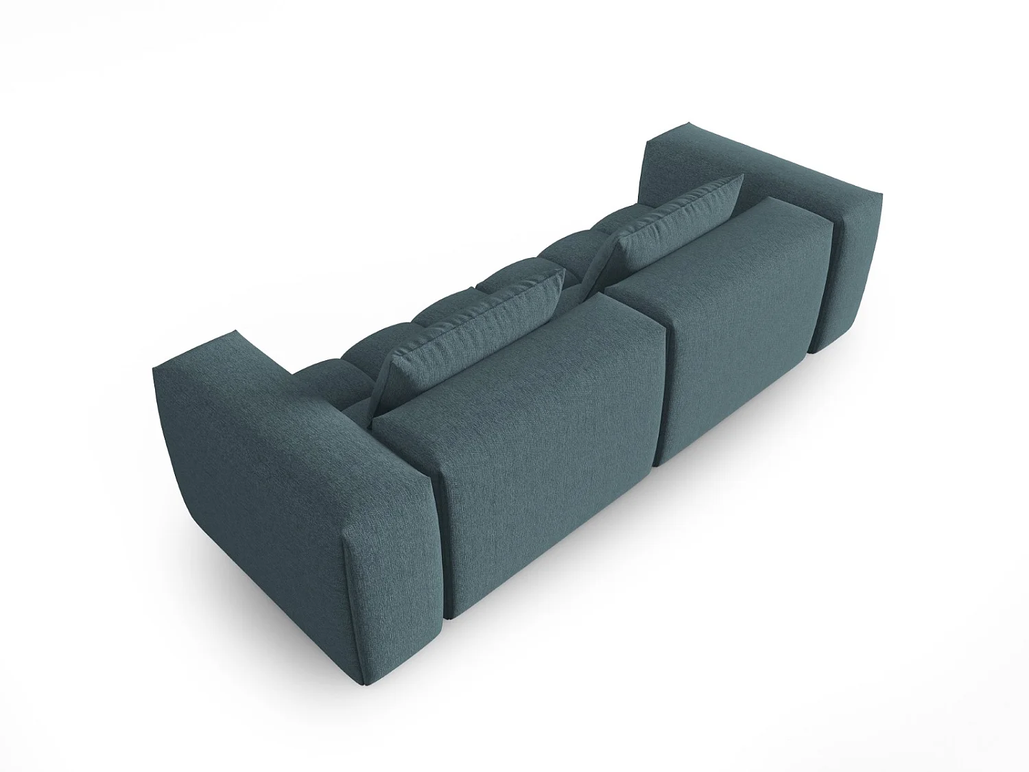 CXL by Christian Lacroix - Sofá modular "Lorella" 3 plazas de tejido estructural azul claro - 230x85x70cm