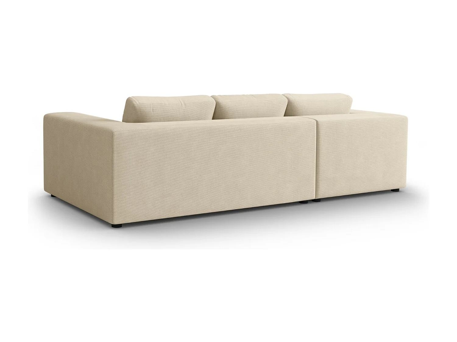 CXL by Christian Lacroix - 5-Sitzer Ecksofa links "Tendance" Sitzer aus Cord leichtes beige - 282x174x72cm