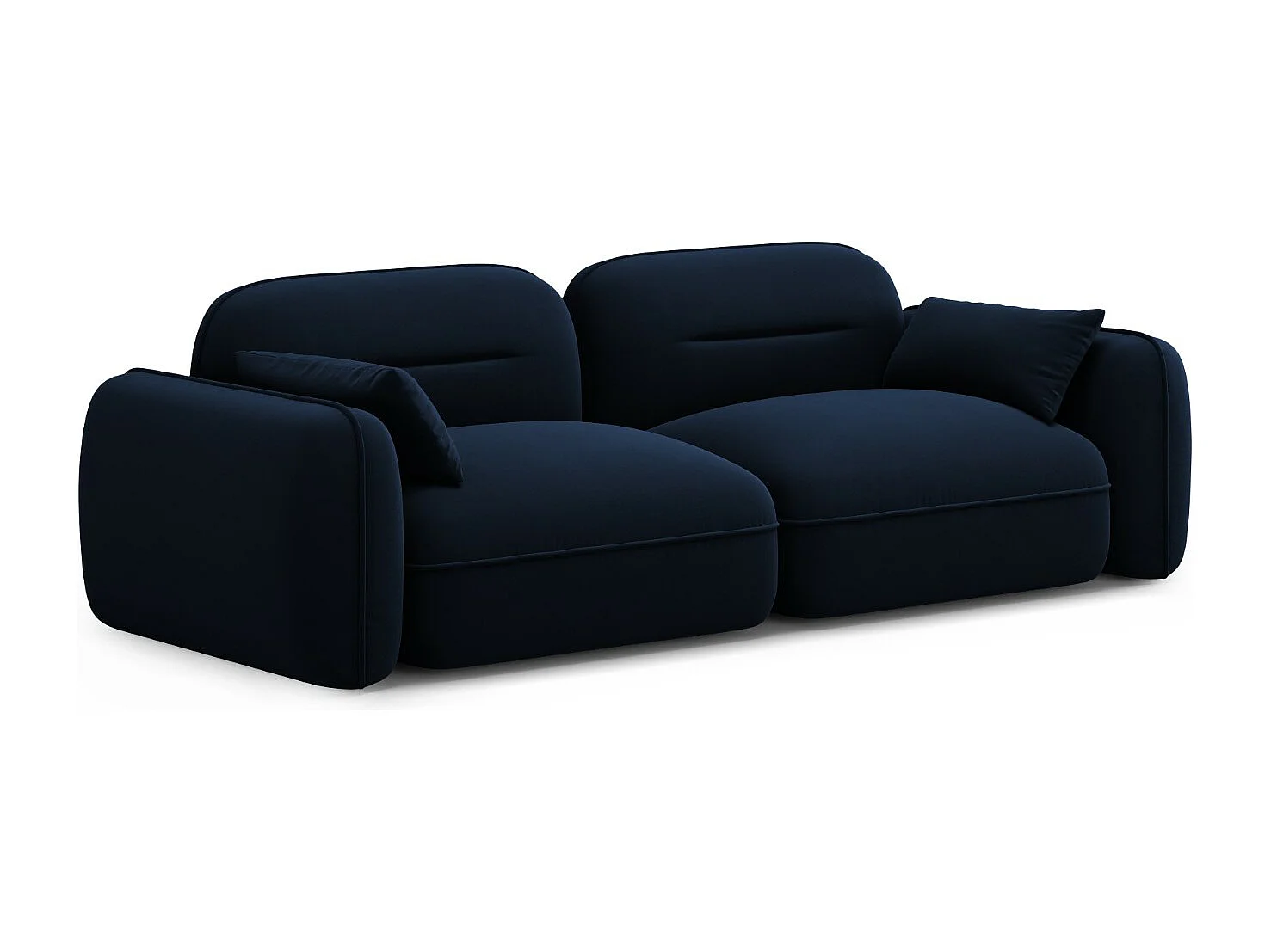 Cosmopolitan Design - Canapé modulable "Sydney" 3 places en velours bleu roi - 230x90x70cm