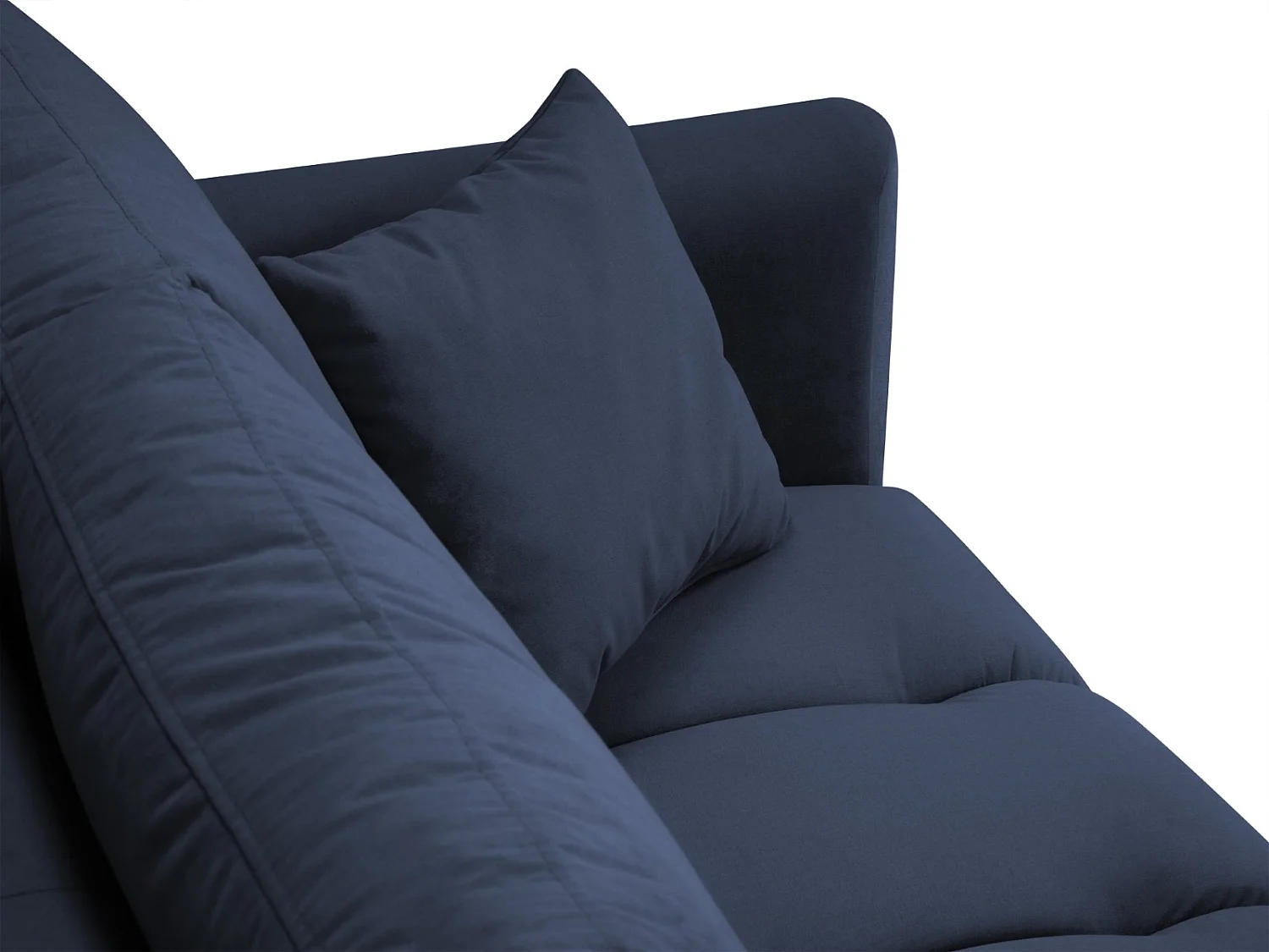 Cosmopolitan Design - Canapé "Hastings" 3 places en velours bleu roi - 220x97x75cm