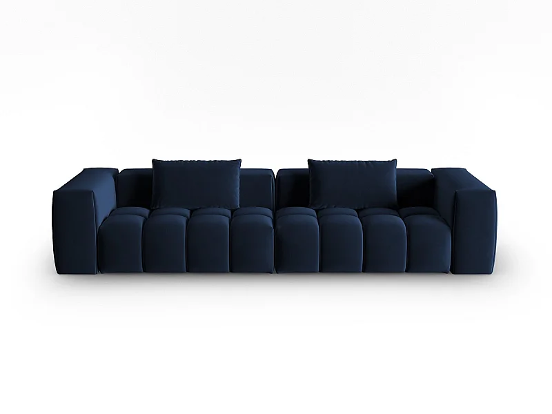 CXL by Christian Lacroix - Divano modulare "Lorella" 5 posti in velluto blu reale - 290x85x70cm