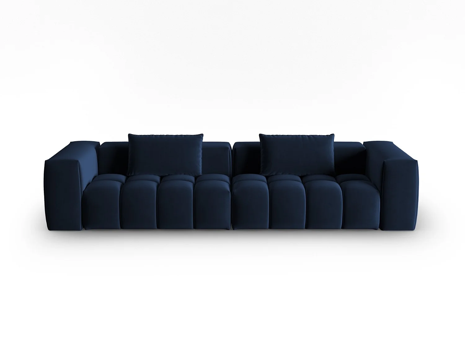 CXL by Christian Lacroix - Sofá modular "Lorella" 5 lugares em veludo azul real - 290x85x70cm