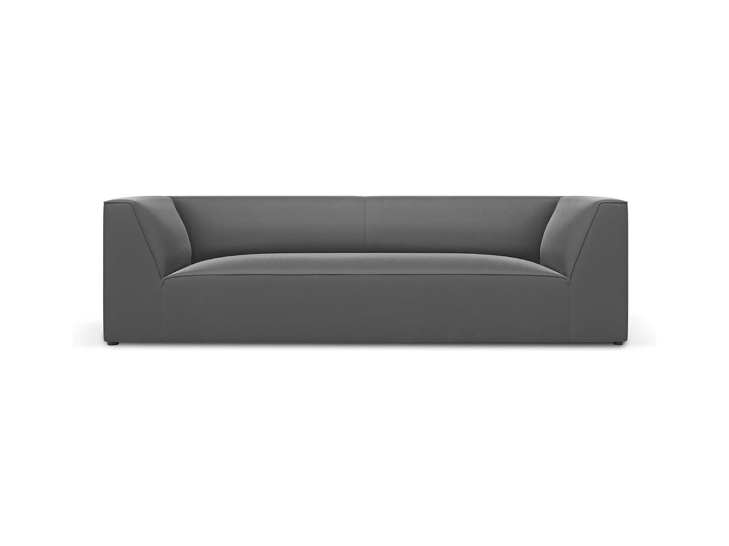 CXL by Christian Lacroix - Canapé "Charles" 3 places en velours gris foncé - 232x92x69cm