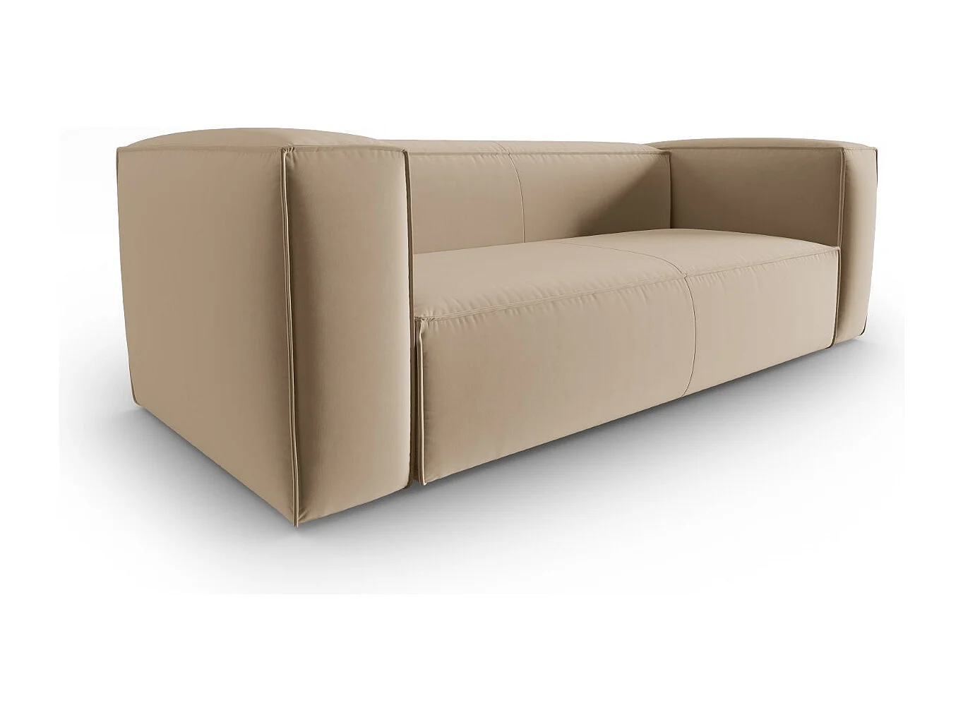 Cosmopolitan Design - Canapé "Mackay" 3 places en velours le sable - 200x94x73cm