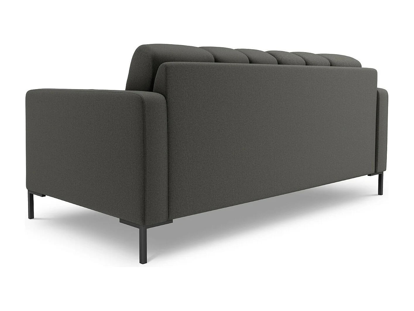 Cosmopolitan Design - Sofá "Bali" 3 lugares em tecido estrutural cinza escuro - 177x92x75cm