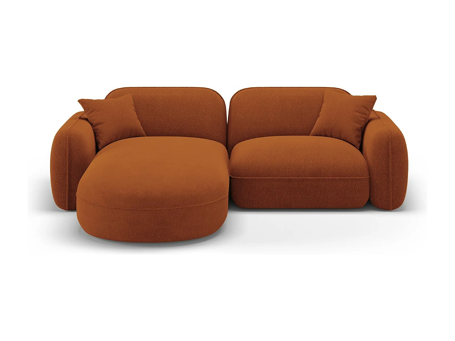 CXL by Christian Lacroix - Sofá modular de canto esquerdo "Lucien" 3 lugares em veludo terracota - 230x165x70cm