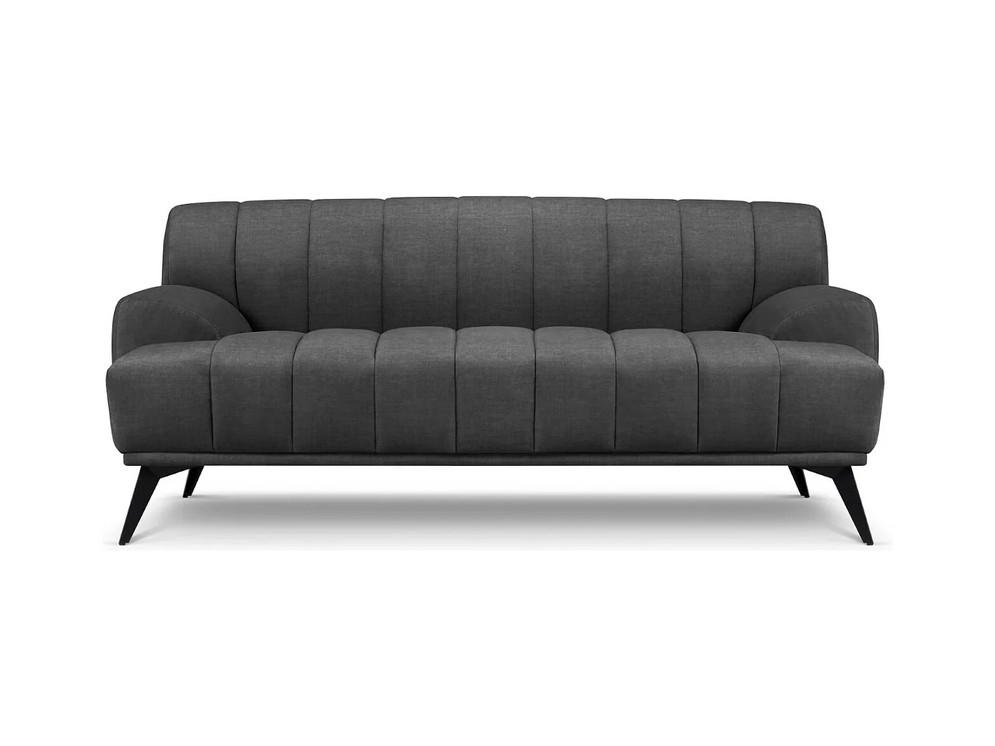 CXL by Christian Lacroix - Canapé "Rita" 2 places en velours gris foncé - 166x94x77cm