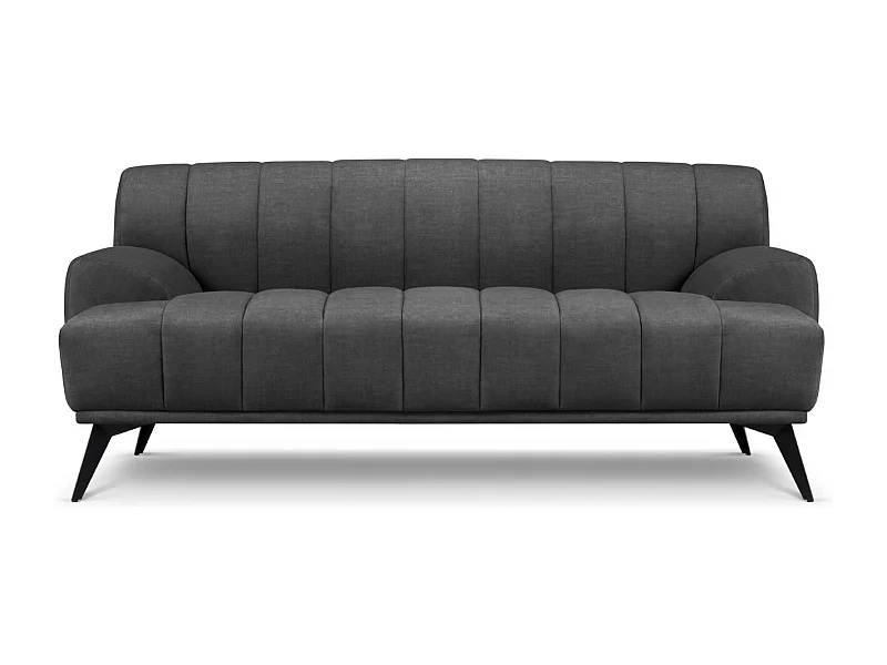 CXL by Christian Lacroix - Sofá "Rita" 2 lugares em veludo cinza escuro - 166x94x77cm