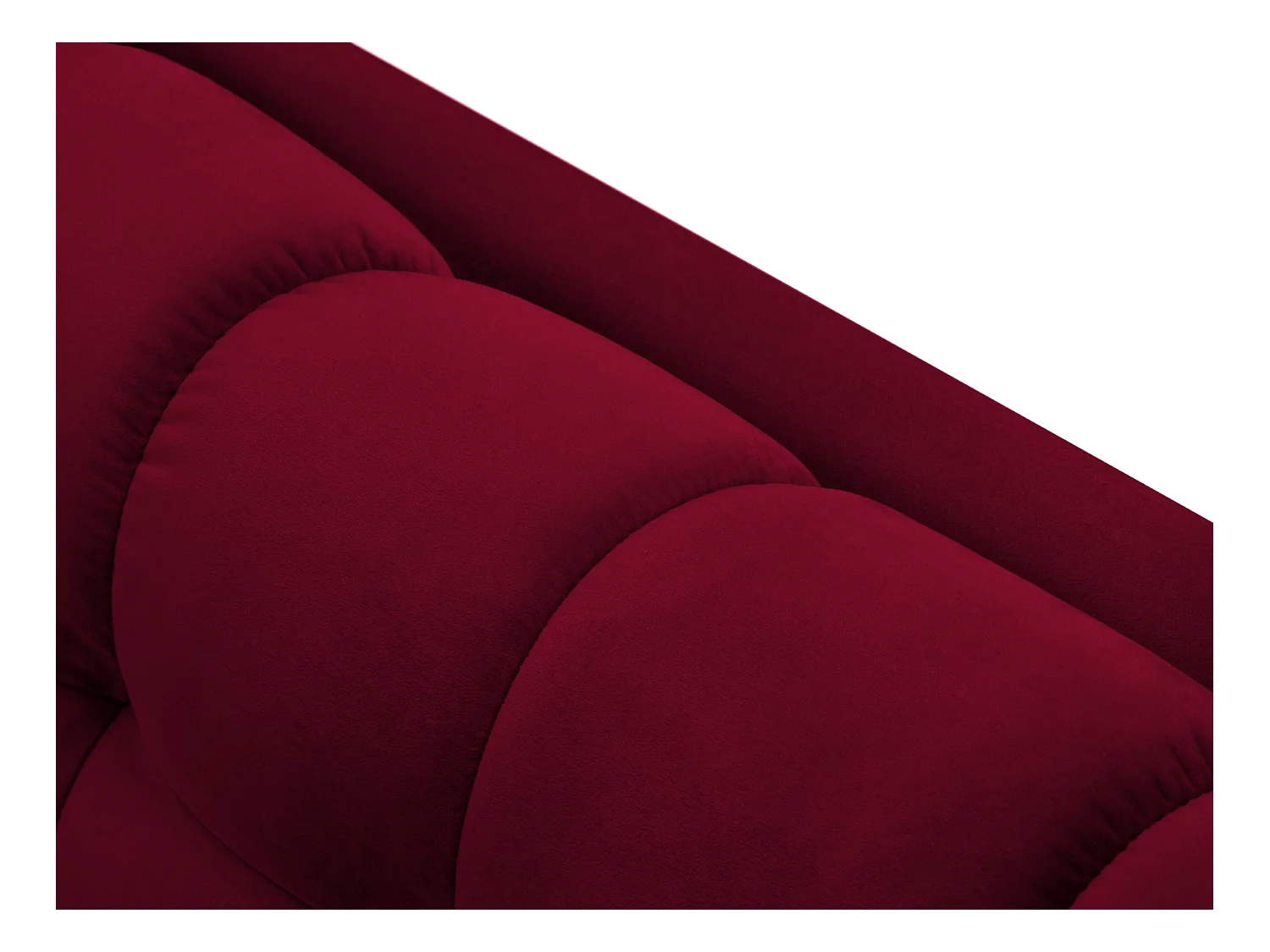 Cosmopolitan Design - Canapé "Bali" 2 places en velours rouge - 152x92x75cm