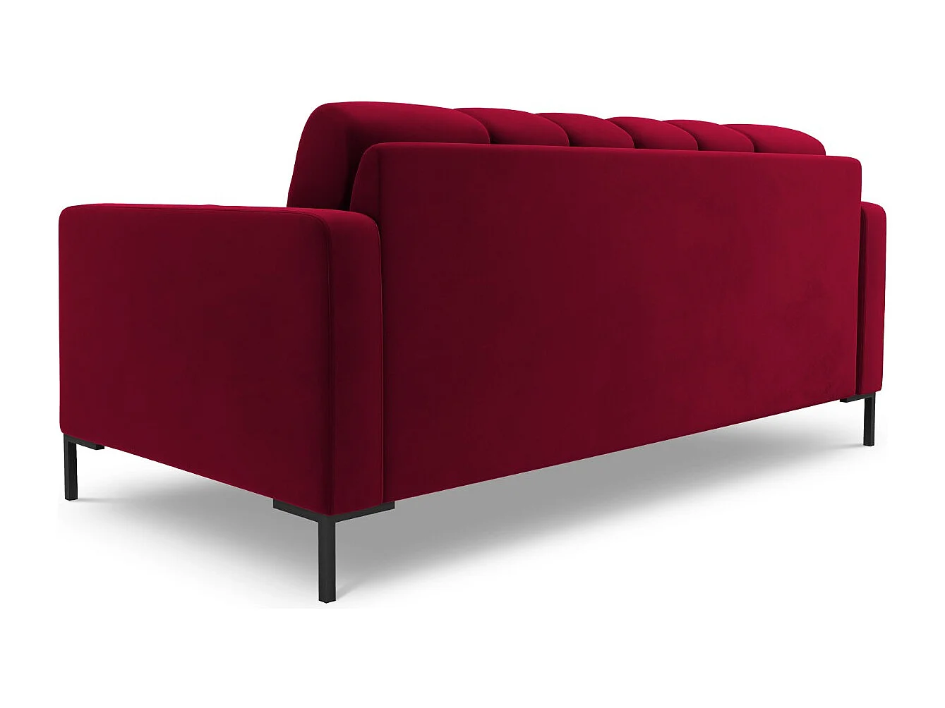 Cosmopolitan Design - Sofá "Bali" 2 lugares em veludo vermelho - 152x92x75cm