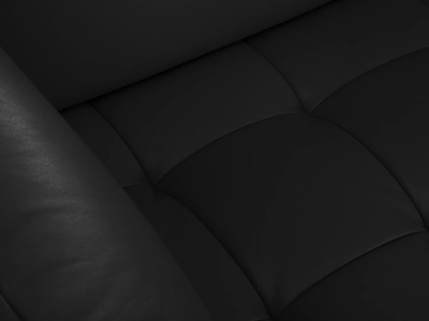 CXL by Christian Lacroix - Modulaire hoekbank rechts "Olivier" 4 zitplaatsen, Echt leer, Zwart - 264x171x87cm