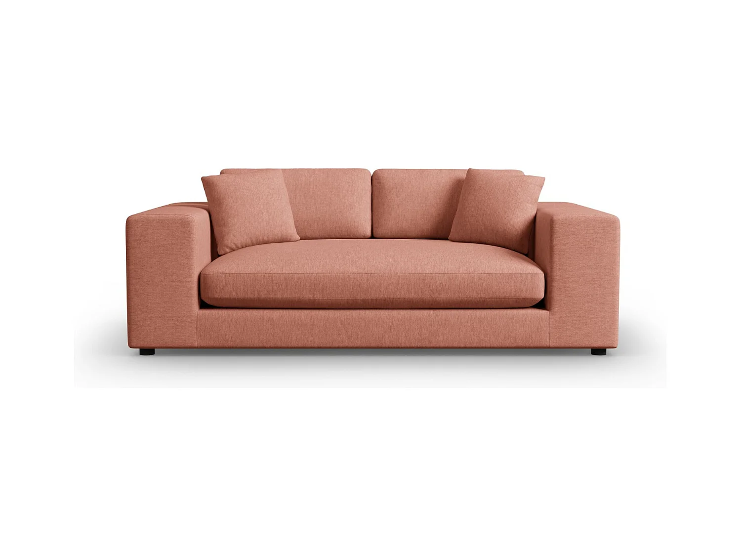 CXL by Christian Lacroix - Canapé "Tendance" 3 places en tissu structurel rouge - 220x122x72cm
