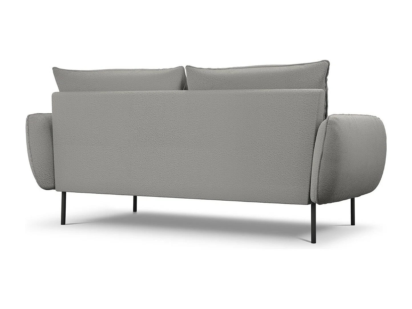 Cosmopolitan Design - Sofá "Vienna" 3 plazas de tejido bouclé gris - 200x92x95cm
