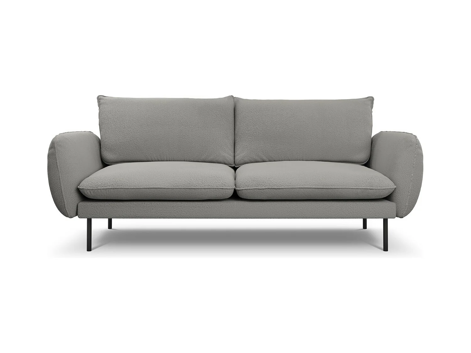 Cosmopolitan Design - Bank "Vienna" 3 zitplaatsen, Boucle, Grijs - 200x92x95cm