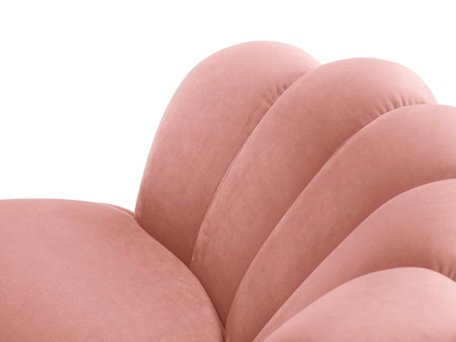 Cosmopolitan Design - Canapé "Kingston" 3 places en velours rose - 224x95x85cm